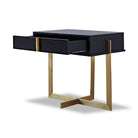 Archivolto Wenge Ash Wood & Brushed Brass Bedside Table by Liang & Eimil