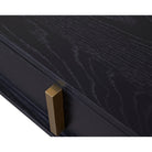 Archivolto Wenge Ash Wood & Brushed Brass Bedside Table by Liang & Eimil