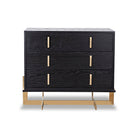 Archivolto Wenge Ash Wood & Brushed Brass Chest Of Drawers by Liang & Eimil
