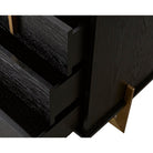 Archivolto Wenge Ash Wood & Brushed Brass Chest Of Drawers by Liang & Eimil