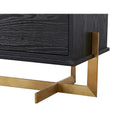 Archivolto Wenge Ash Wood & Brushed Brass Chest Of Drawers by Liang & Eimil