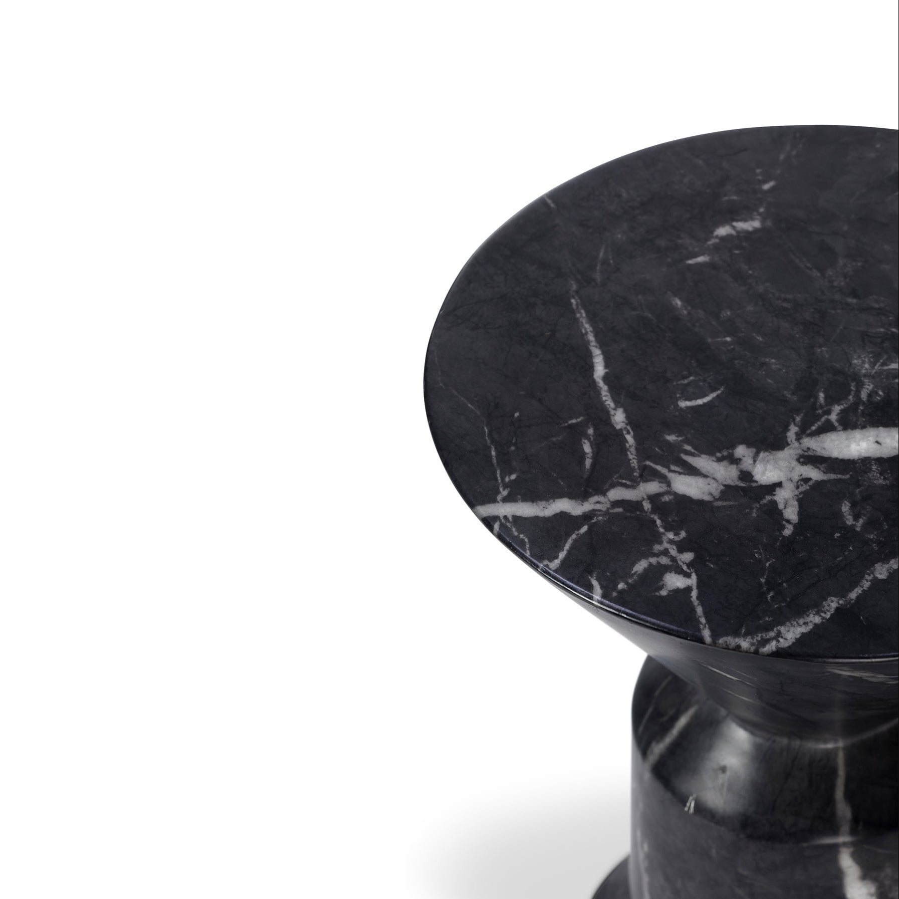 Argos Black Marquina Faux Marble Side Table by Liang & Eimil