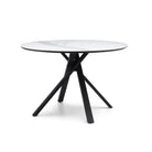 Aston Matt Black Steel & White Marble Ceramic Dining Table by Liang & Eimil