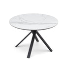 Aston Matt Black Steel & White Marble Ceramic Dining Table by Liang & Eimil