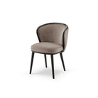 Bahamas Ash Wood & Megan Mink Fabric Dining Chair by Liang & Eimil