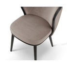 Bahamas Ash Wood & Megan Mink Fabric Dining Chair by Liang & Eimil