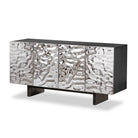 Baltimore Sideboard Matt Black Ash Veneer Polished Hammered Steel by Liang & Eimil