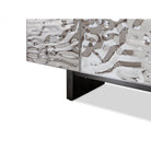 Baltimore Sideboard Matt Black Ash Veneer Polished Hammered Steel by Liang & Eimil