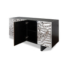 Baltimore Sideboard Matt Black Ash Veneer Polished Hammered Steel by Liang & Eimil