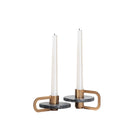 Bennet Large Gold & Dark Grey Candle Holder by Liang & Eimil