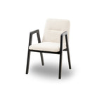Benson Ash Wood & Boucle Sand Fabric Dining Chair by Liang & Eimil
