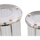 Bethany Nickel & Glass Hurricane Candle Holder by Liang & Eimil