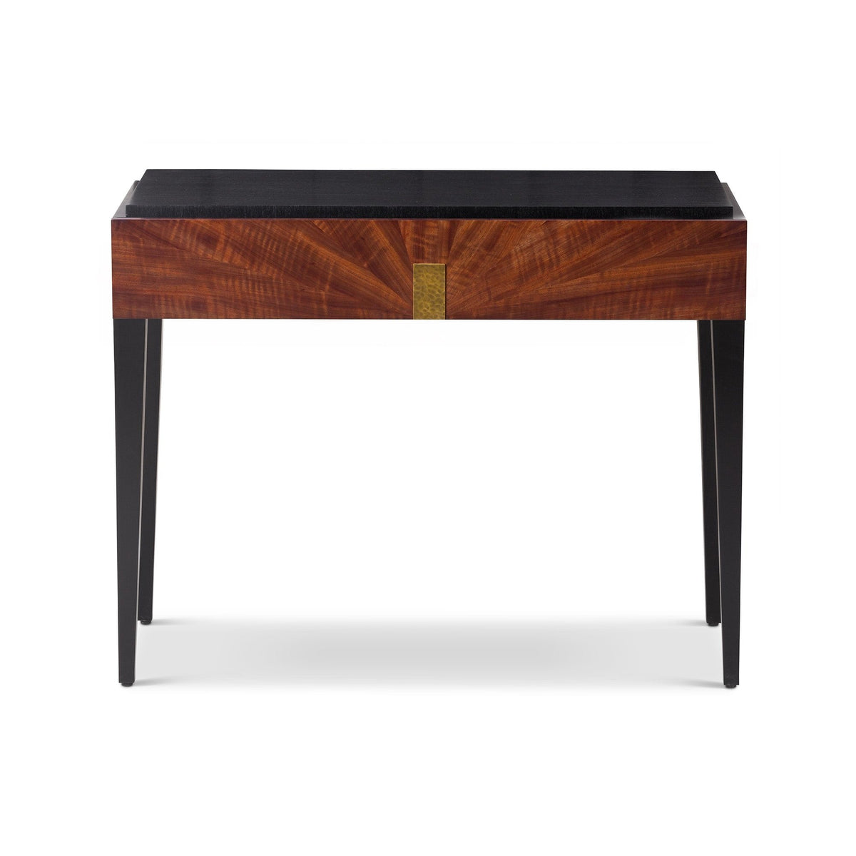 Beverly Brown Acacia Wood & Hammered Brass Console Table – Decorum ...