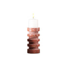 Crimson Red Travertine Marble Rise Large Candle Holder by Liang & Eimil