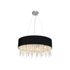 Dumas Black & Chrome Glass Ceiling Pendant Light by Liang & Eimil