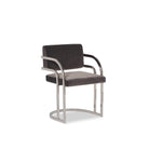 Dylan Gainsborough Nickel Grey Velvet & Stainless Steel Dining Chair by Liang & Eimil