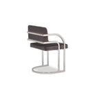 Dylan Gainsborough Nickel Grey Velvet & Stainless Steel Dining Chair by Liang & Eimil