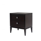 Ella Wenge Oak Wood Polished Chrome Bedside Table by Liang & Eimil