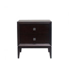 Ella Wenge Oak Wood Polished Chrome Bedside Table by Liang & Eimil