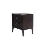 Ella Wenge Oak Wood Polished Chrome Bedside Table by Liang & Eimil