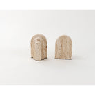 Empire Beige Marble Bookends by Liang & Eimil