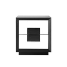 Etna Wenge Wood & Mirrored Bedside Table by Liang & Eimil