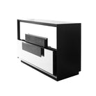 Etna Wenge Wood & Mirrored Bedside Table by Liang & Eimil