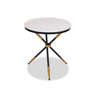 Eton White Marble & Black High Gloss Side Table by Liang & Eimil