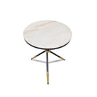 Eton White Marble & Black High Gloss Side Table by Liang & Eimil