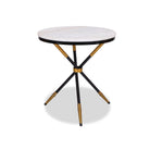 Eton White Marble & Black High Gloss Side Table by Liang & Eimil