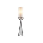 Faro Matt Black & White Linen Floor Lamp by Liang & Eimil