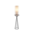 Faro Matt Black & White Linen Floor Lamp by Liang & Eimil