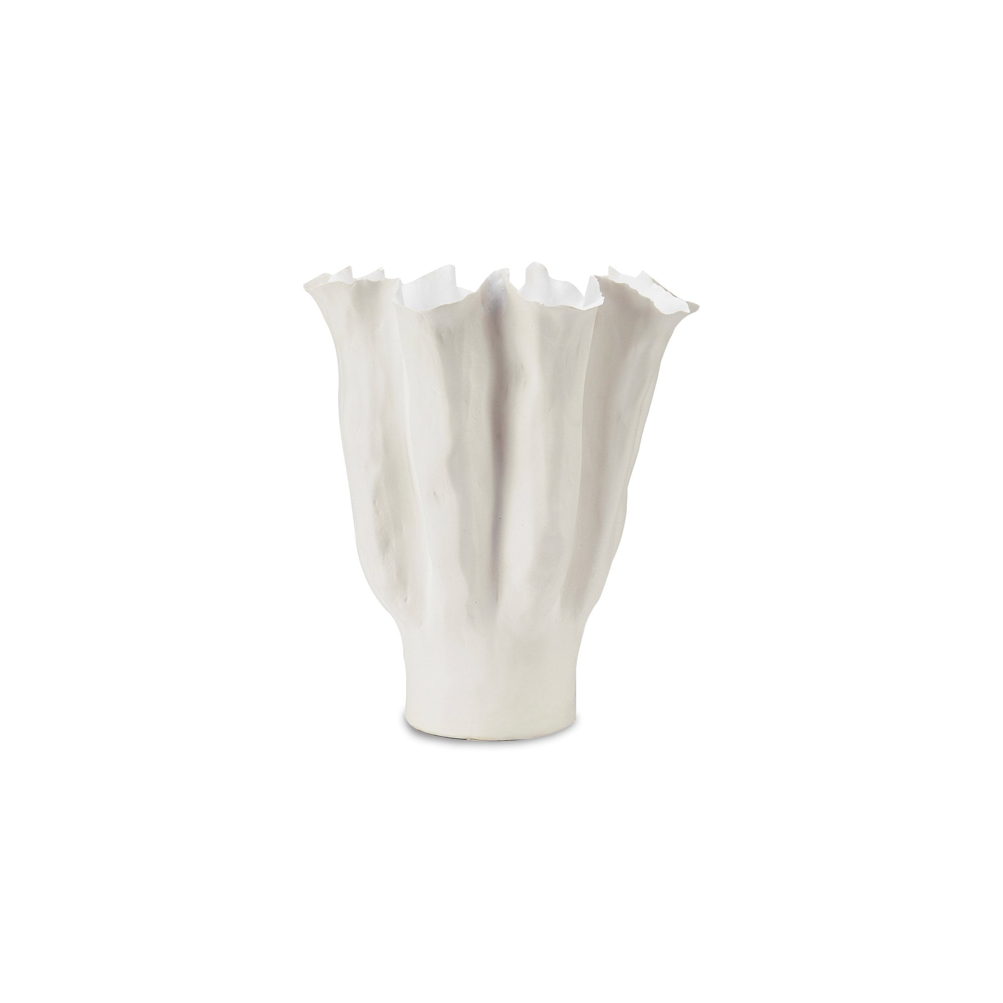 Gianna White Ceramic Vase by Liang & Eimil