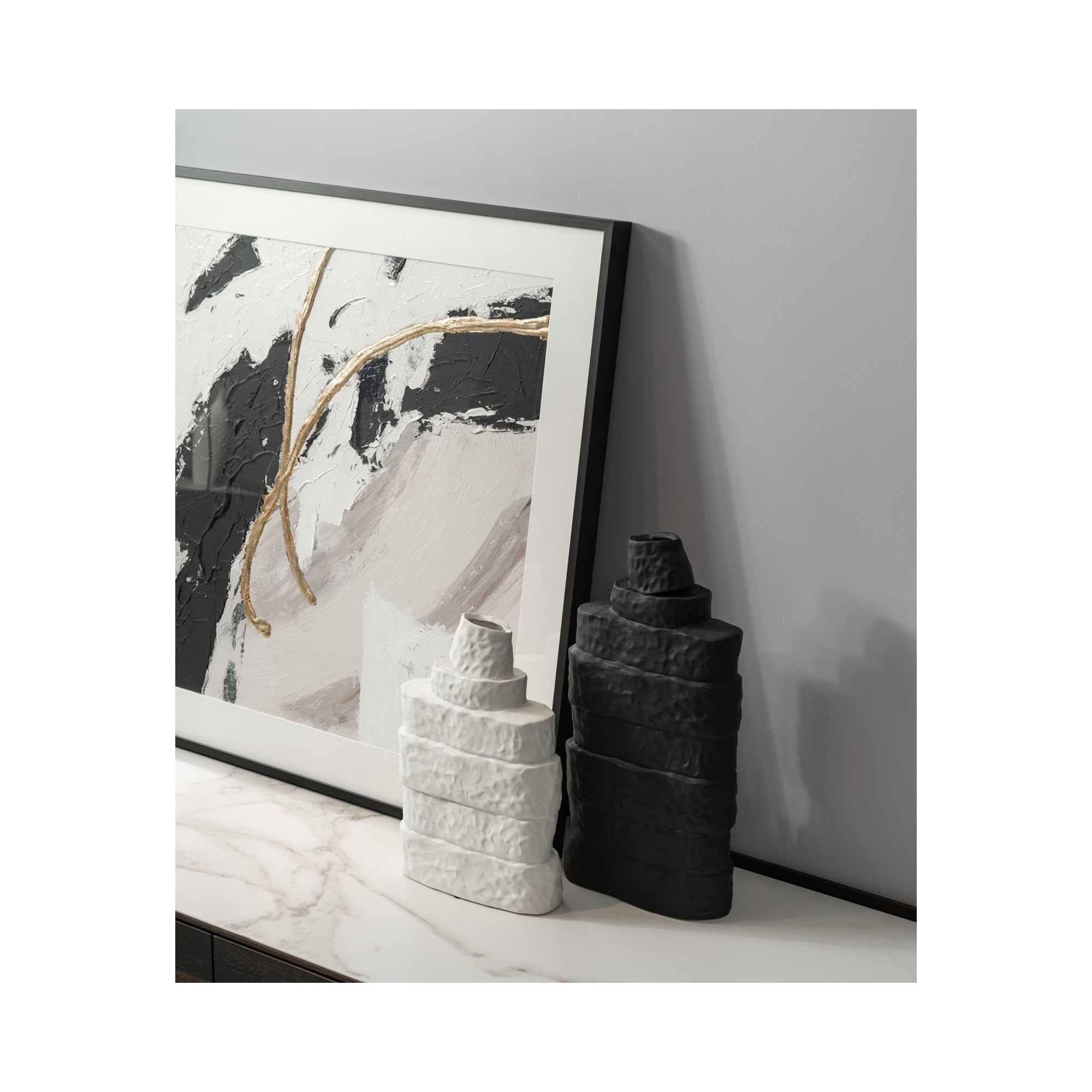 Girton Large Black Ceramic Vase by Liang & Eimil