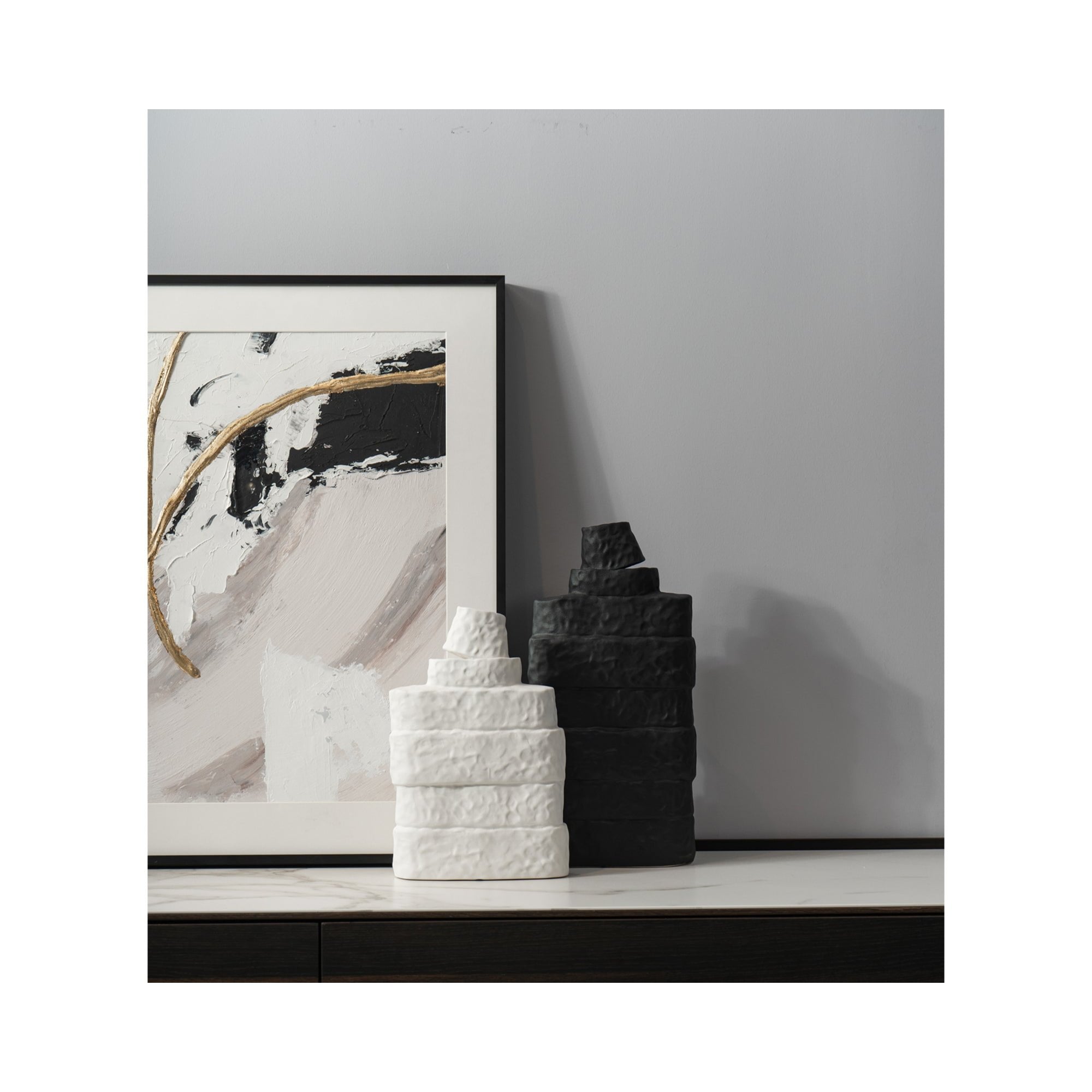 Girton Large Black Ceramic Vase by Liang & Eimil