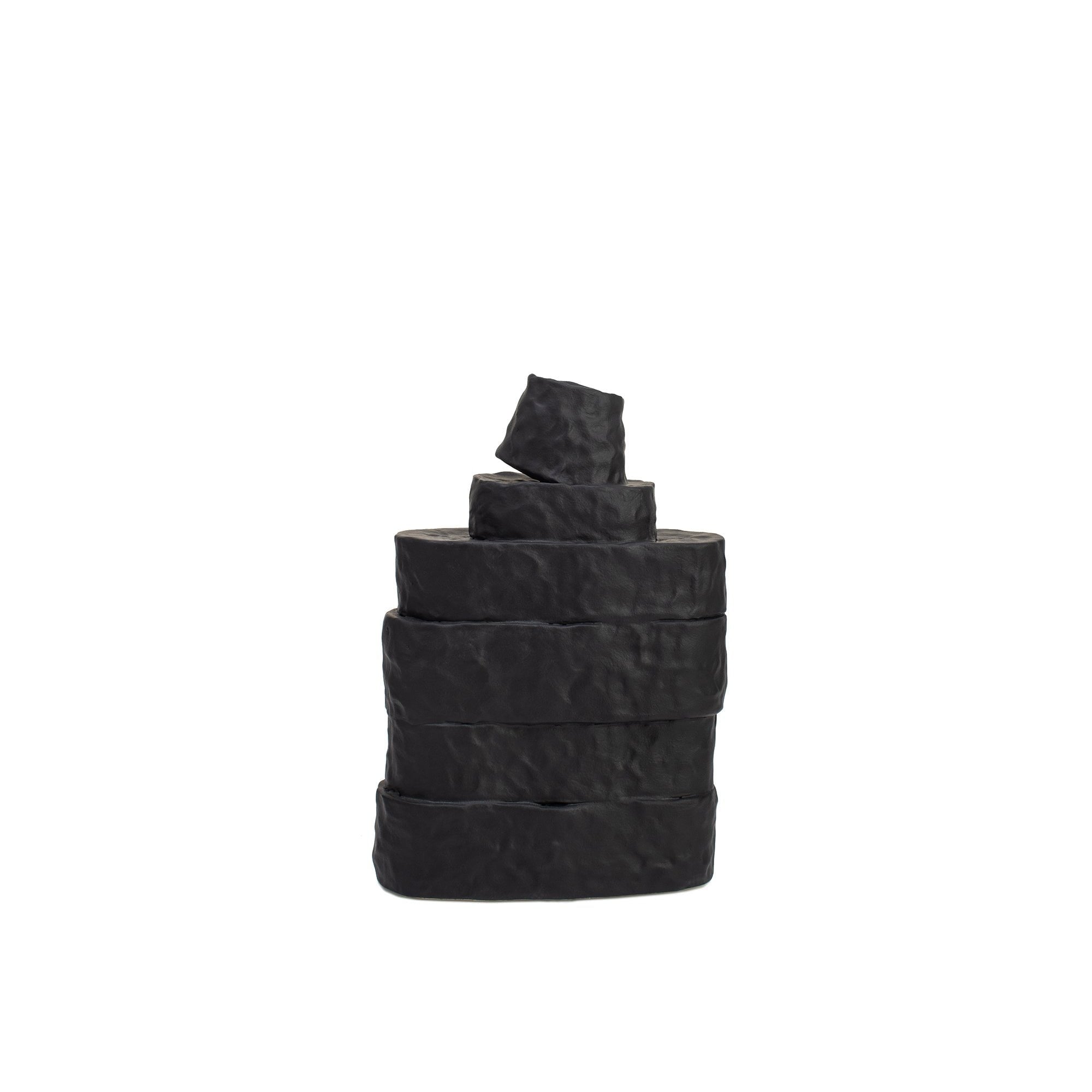 Girton Small Black Ceramic Vase by Liang & Eimil