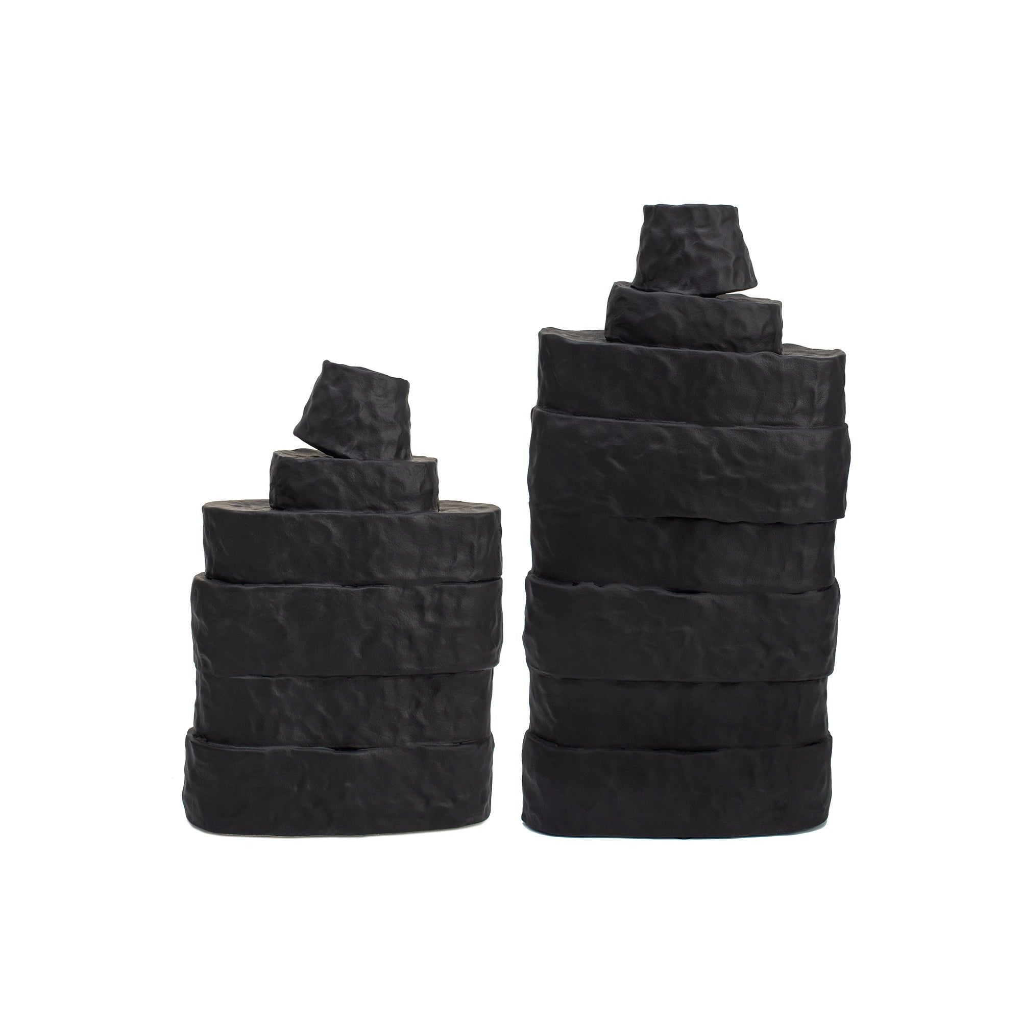 Girton Small Black Ceramic Vase by Liang & Eimil