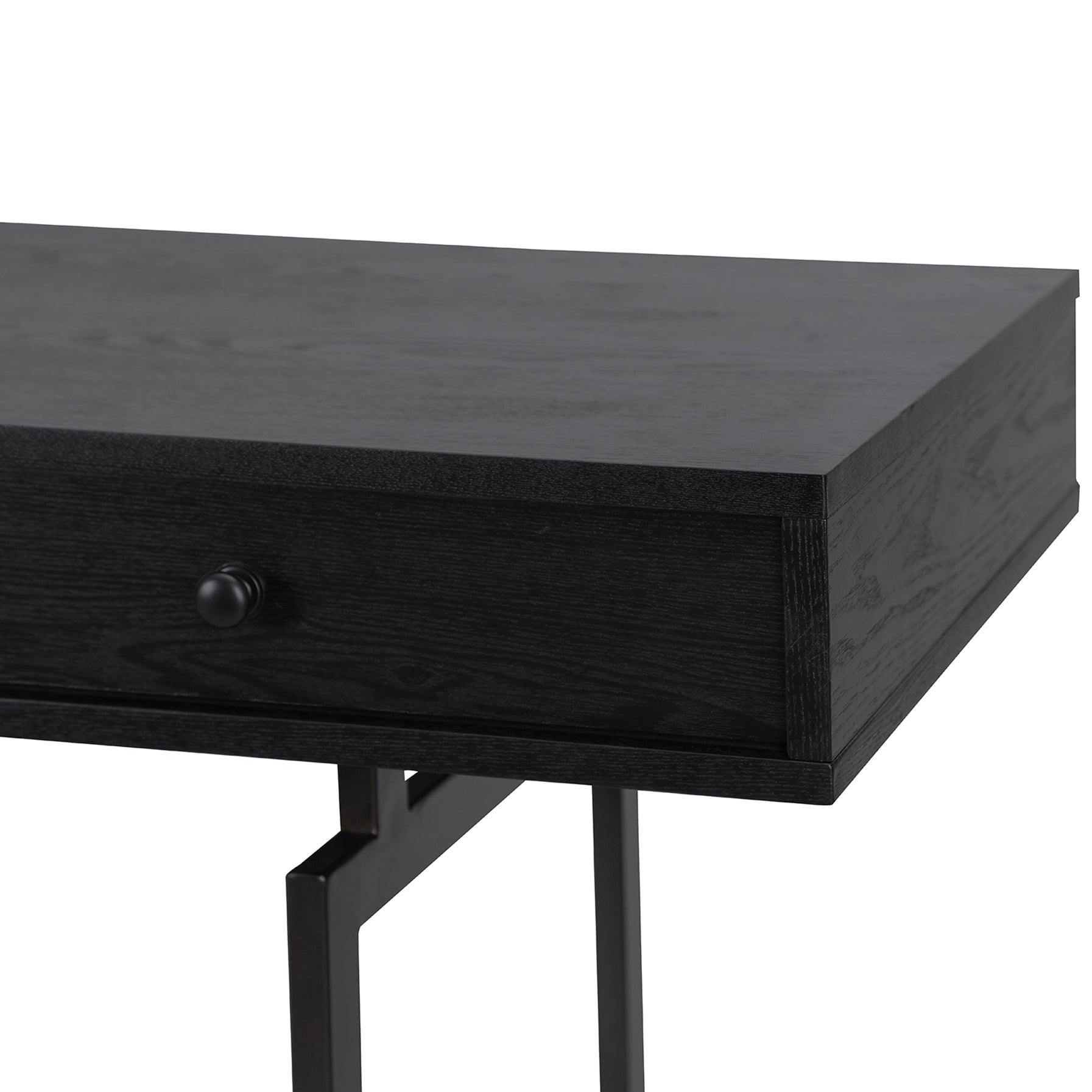 Hamilton Industrial Bronze & Black Ash Wood Desk by Liang & Eimil