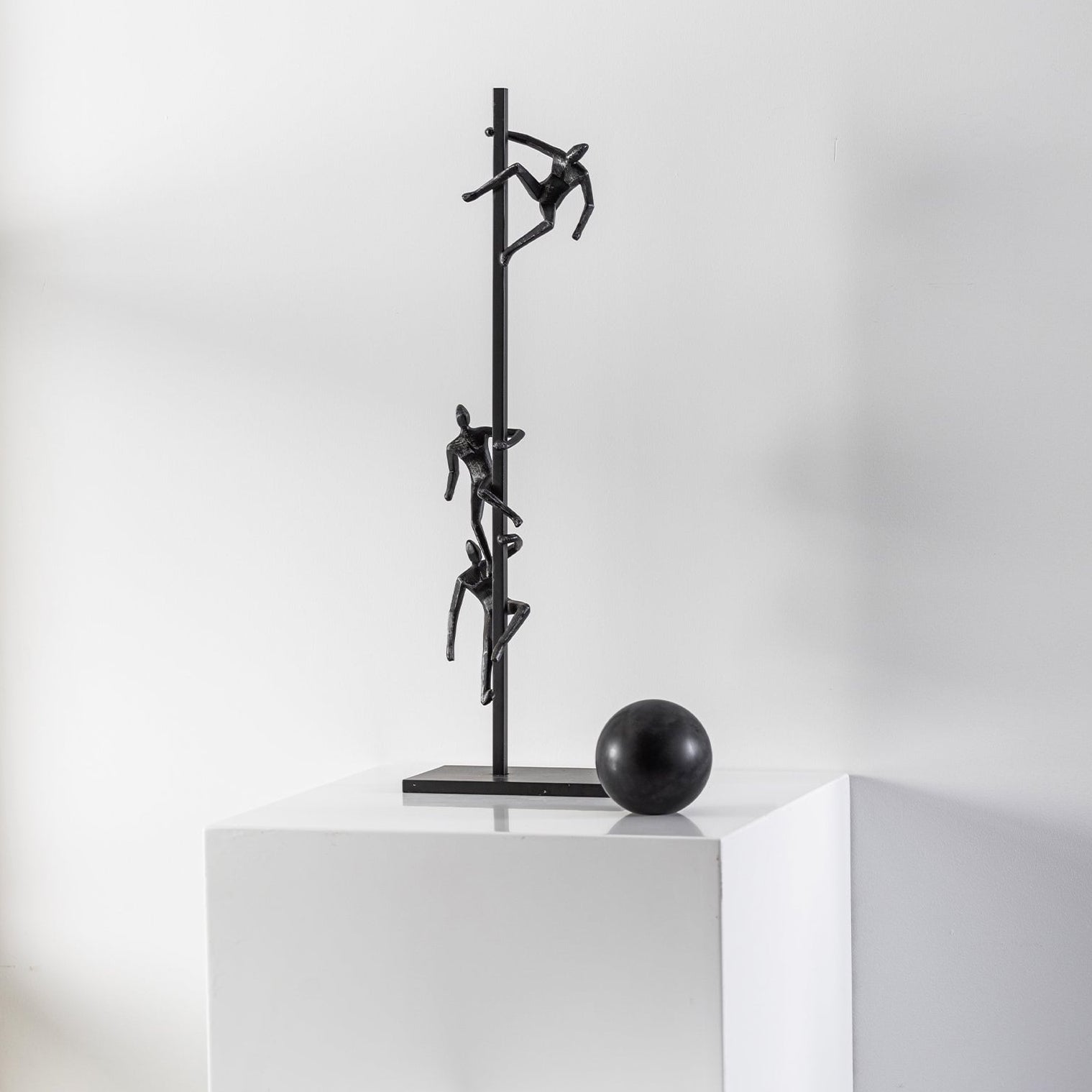 Climb Black Iron Sculpture by Liang & Eimil