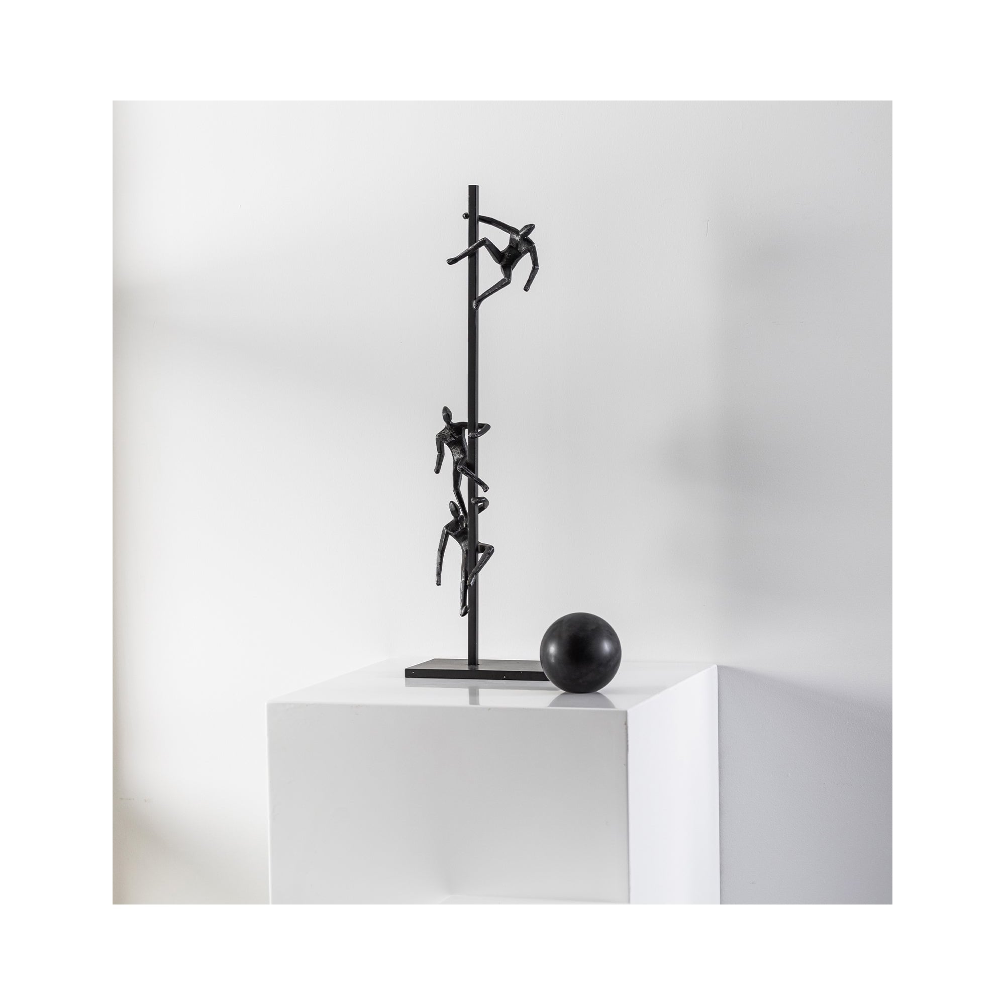 Climb Black Iron Sculpture by Liang & Eimil