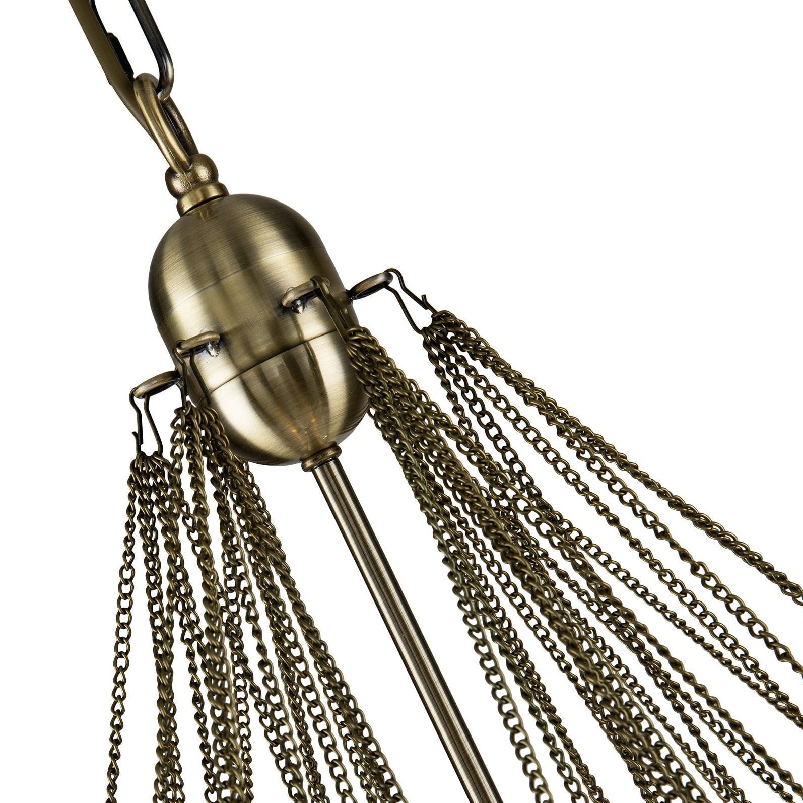 Cloud Antique Brass & Cloudy Glass Pendant Ceiling Light by Liang & Eimil