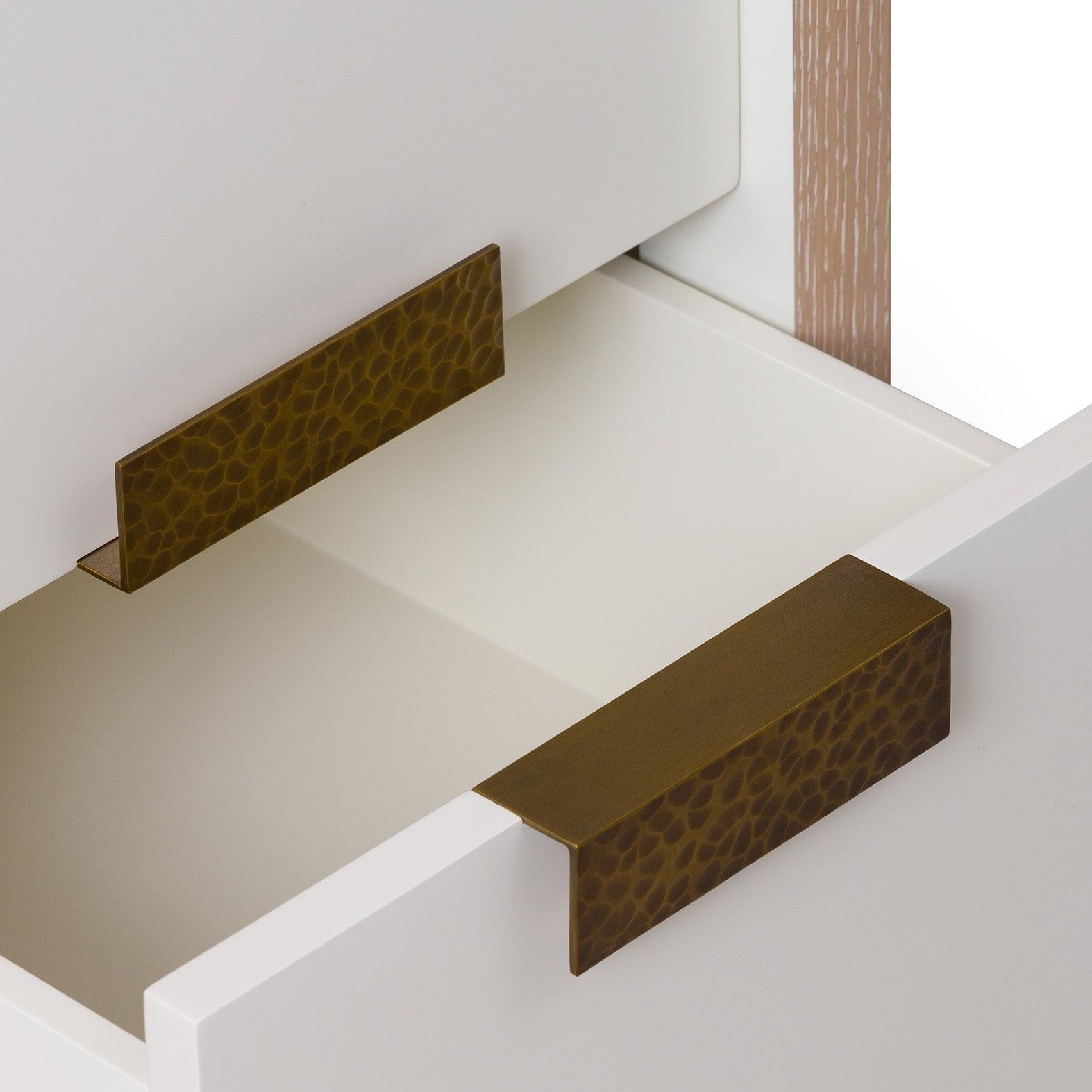 Manila White Oak & Antique Brass Beside Table by Liang & Eimil