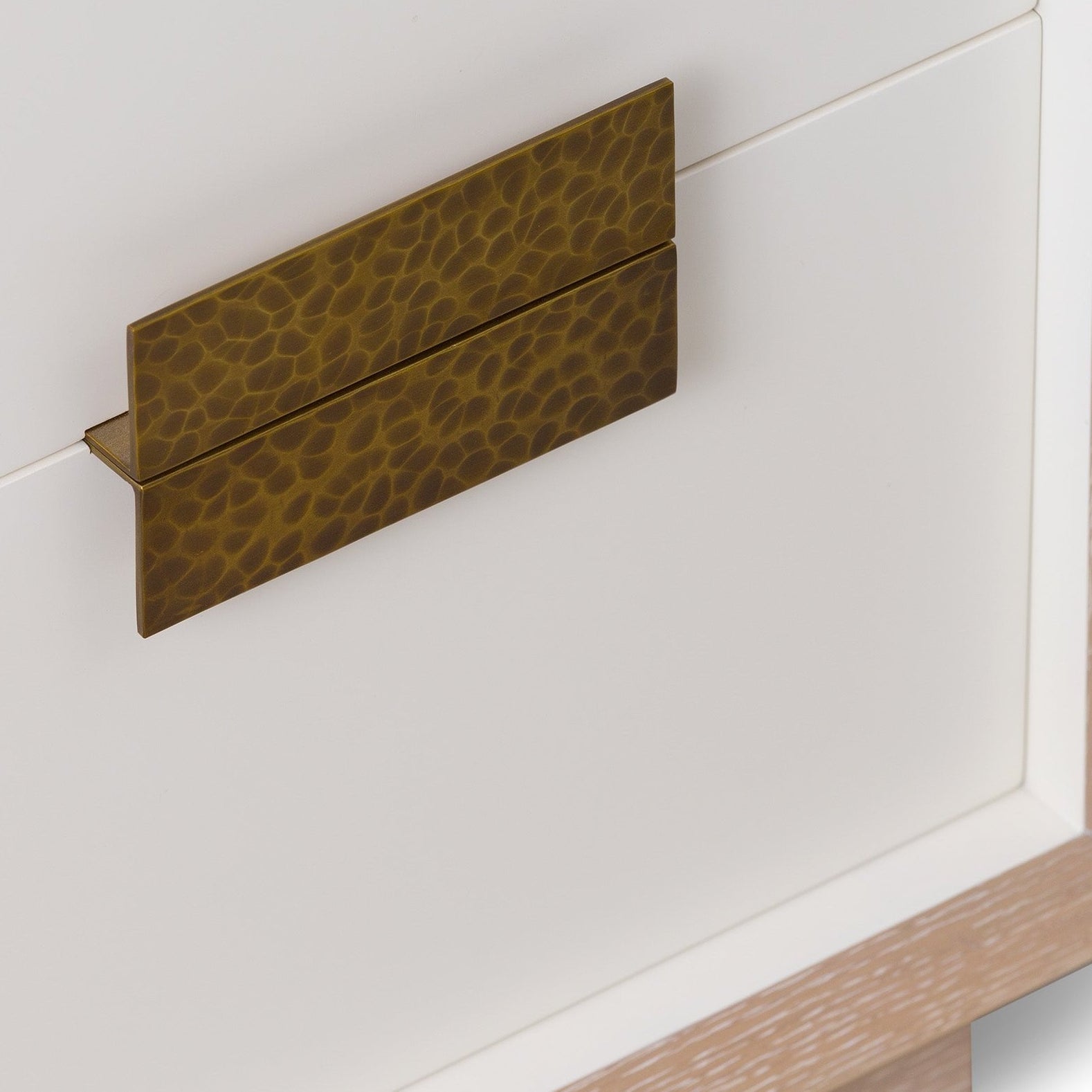Manila White Oak & Antique Brass Beside Table by Liang & Eimil