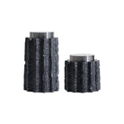 Meteorite Large Jar Black Resin and Stainless Steel by Liang & Eimil