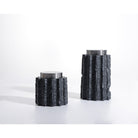 Meteorite Large Jar Black Resin and Stainless Steel by Liang & Eimil
