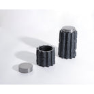 Meteorite Large Jar Black Resin and Stainless Steel by Liang & Eimil