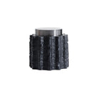 Meteorite Small Black Resin and Stainless Steel Jar by Liang & Eimil