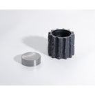 Meteorite Small Black Resin and Stainless Steel Jar by Liang & Eimil