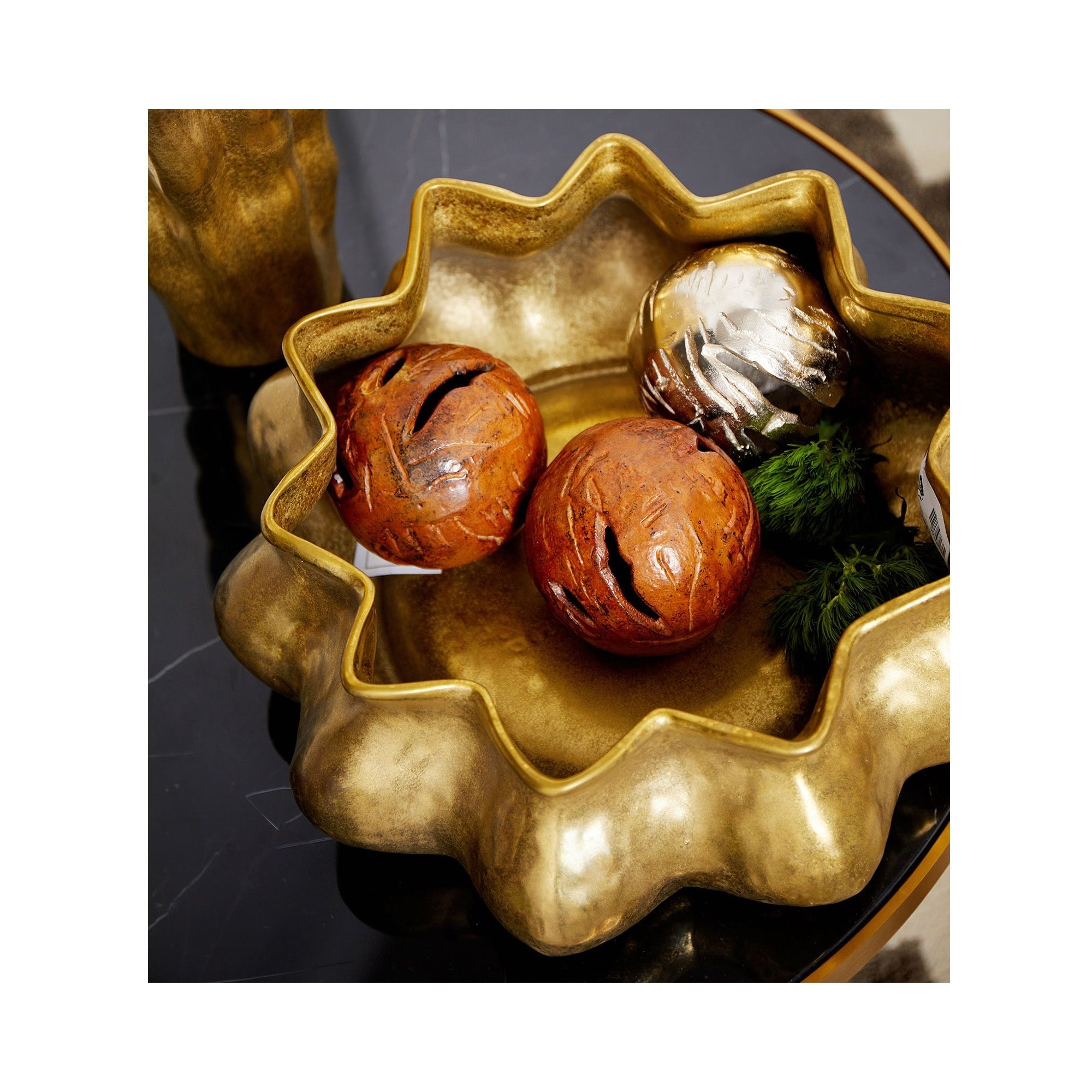 Monza Gold Ceramic Bowl by Liang & Eimil