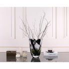 Natasha Glass Vase - Black & Grey by Liang & Eimil